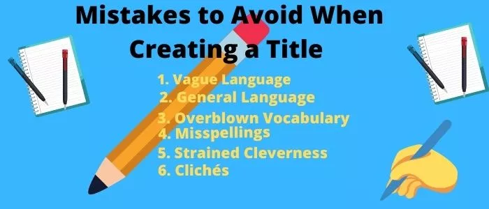 Mistakes when writing Titles