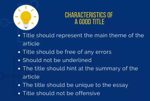 characteristics of a good essay title