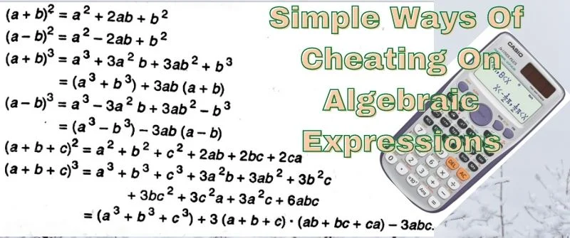 Simple Ways Of Cheating On Algebraic Expressions