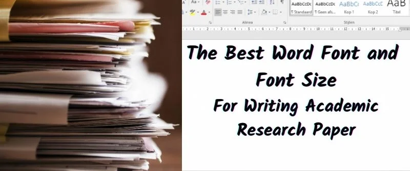 The Best Word Font in Research Paper