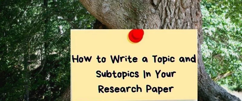 Topic and Subtopics In Research Paper
