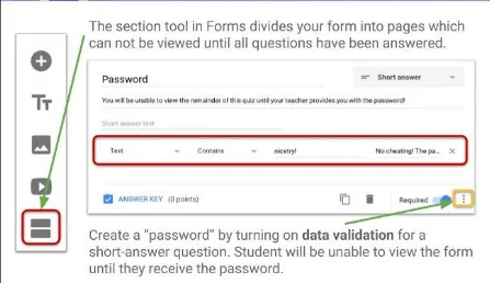 prevent cheating on Google forms