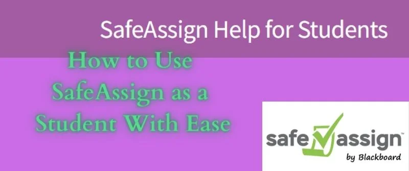 How to use Safeassign as a student