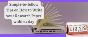 Write your Research in one day