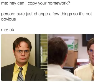 Can I copy your homework