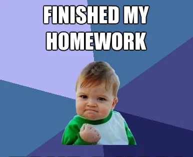 finished homework