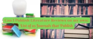 Publishing Literature Reviews