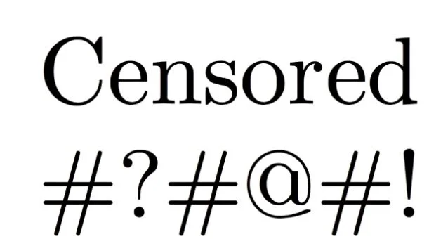 censoring curse words