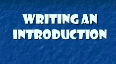 introduction writing