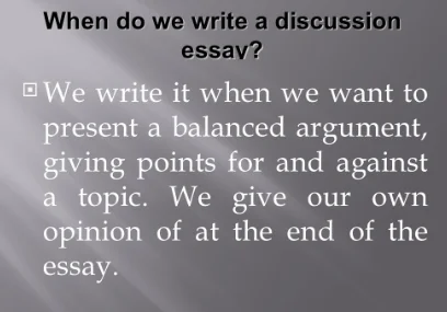 discussion essay without opinion