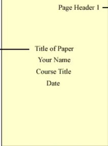 apa format title page