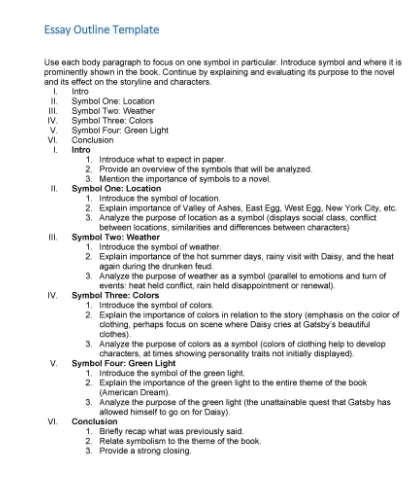 essay outline