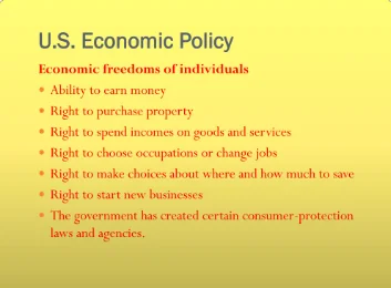 part of US economic policy