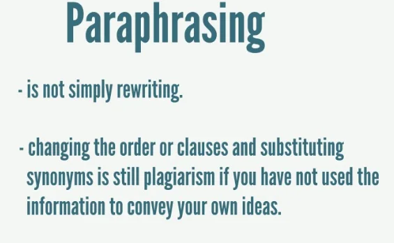 about paraphrasing