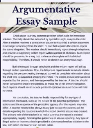 argumentative essay example