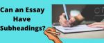 what is essay subheadings