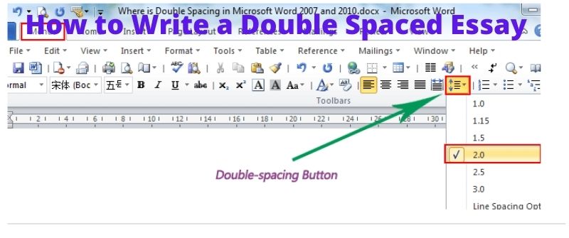 double space essay definition