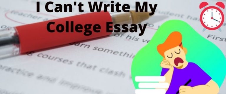 can't write college essay