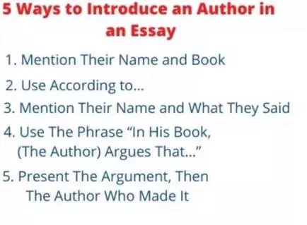 How to mention an author in essays