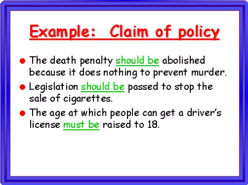 what is a claim in an essay example