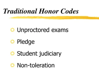 traditional honor codes