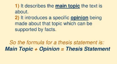 defining thesis statement