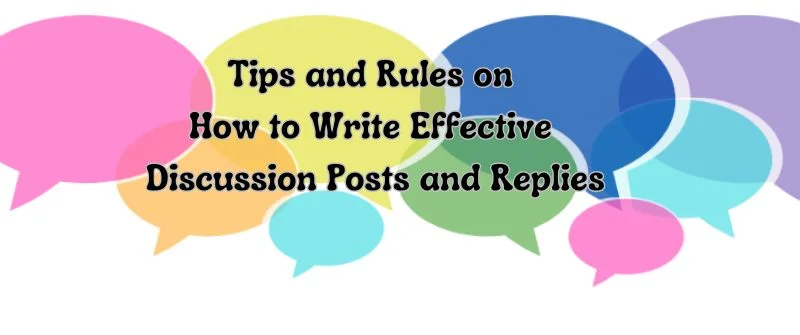 write effective discussion Posts and Replies